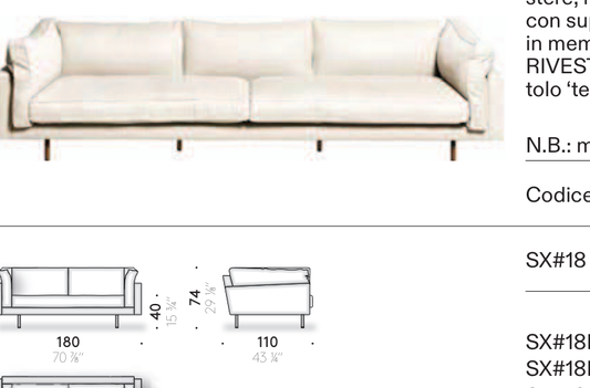 Divano L 180 cm
