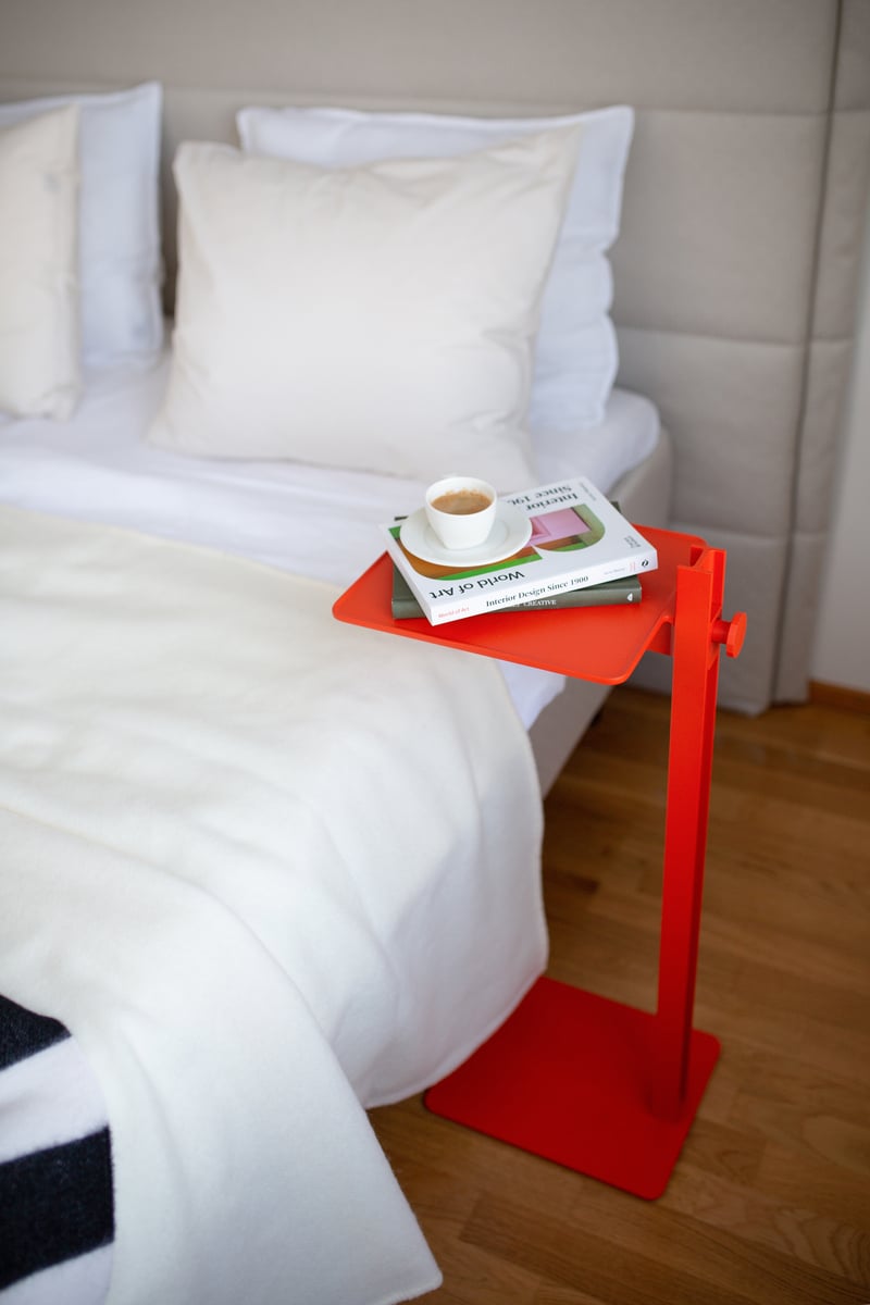 Museum side table, orange