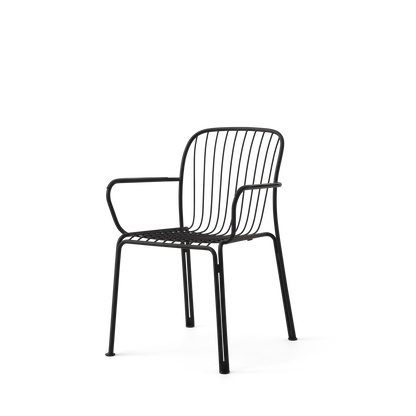 Thorvald SC95 Dining Chair With Armrest by &tradition #Warm Black