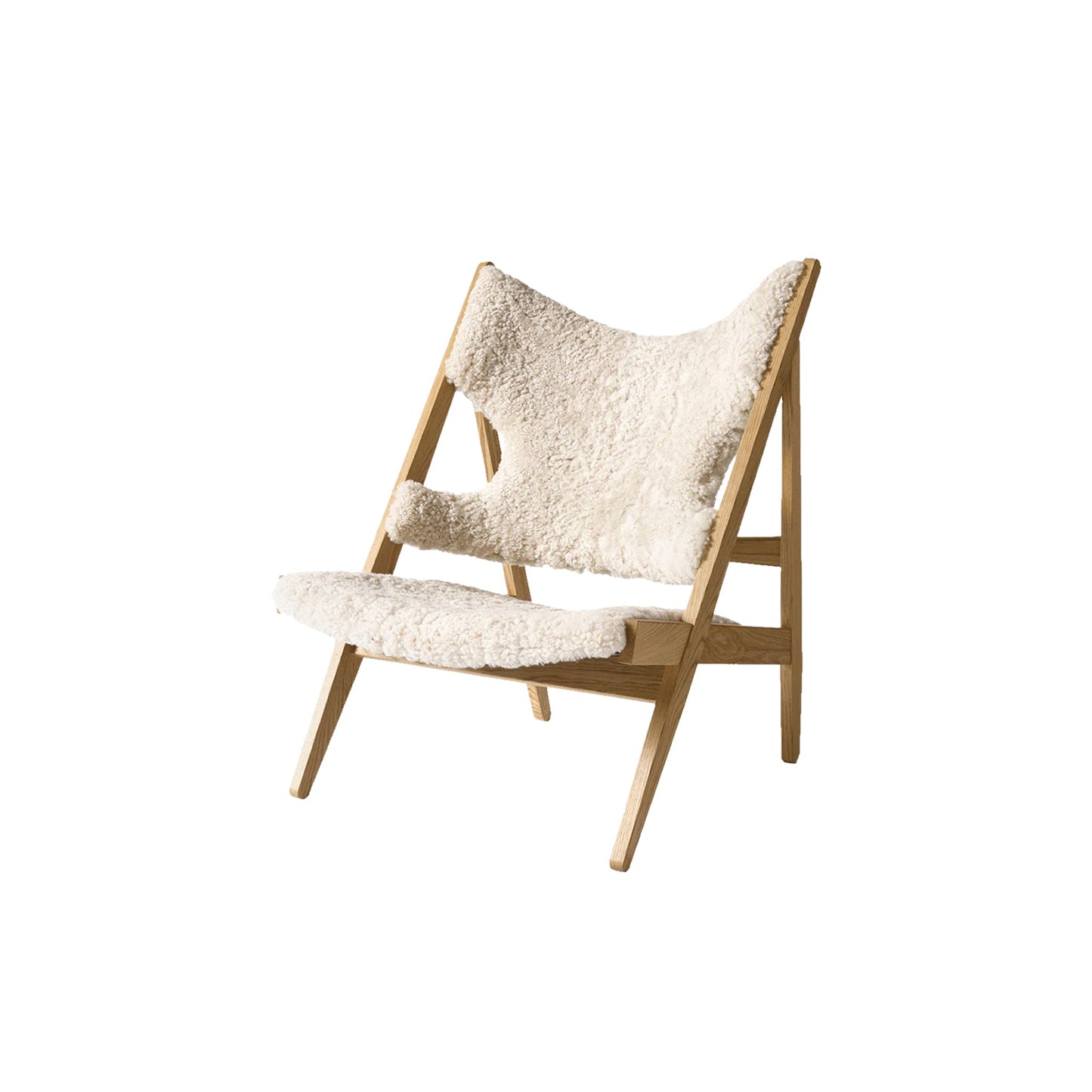 KNITTING LOUNGE CHAIR, OAK BASE