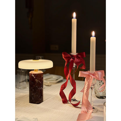Design By Us Trip Portable Lamp Carrara Marble/Glossy Opal