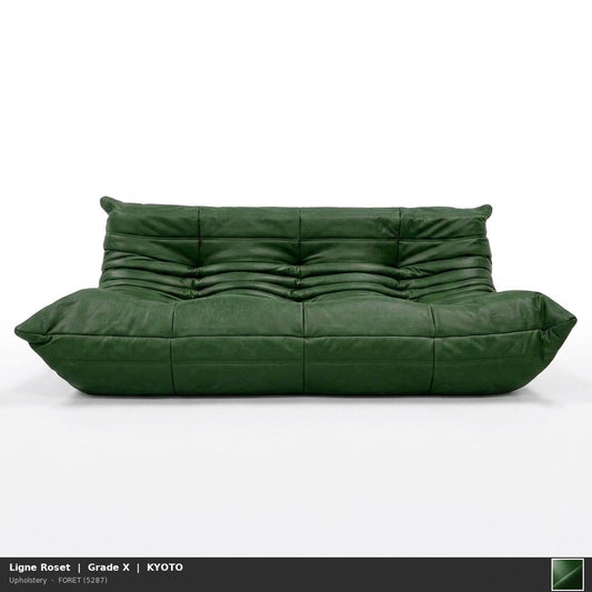 TOGO LARGE SETTEE WITHOUT ARMS - 3 seater leather sofa | Ligne Roset | Upholstery | Leather | X | KYOTO | FORET (5287)
