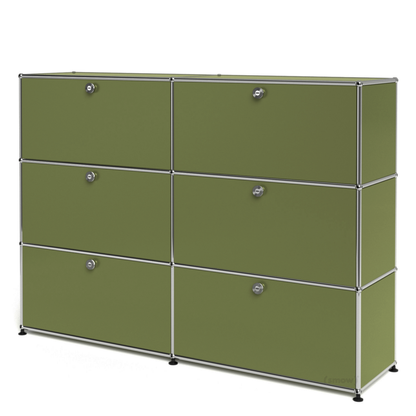 2x3 Module Sideboard (Top 4 Drop-Down Doors & Bottom 2 Drawers) [W(750+750)XD350XH(350+350+350)]