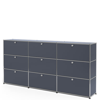 3x3 Module High Board (Top 6 Drop-Down Doors & Bottom 3 Drawers) [W(750+750+750)XD350XH(350+350+350)]