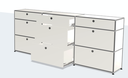 3x3 module sideboard (9 extension door with metal box) [W(750+750+750)XD350XH(350+350+175)]