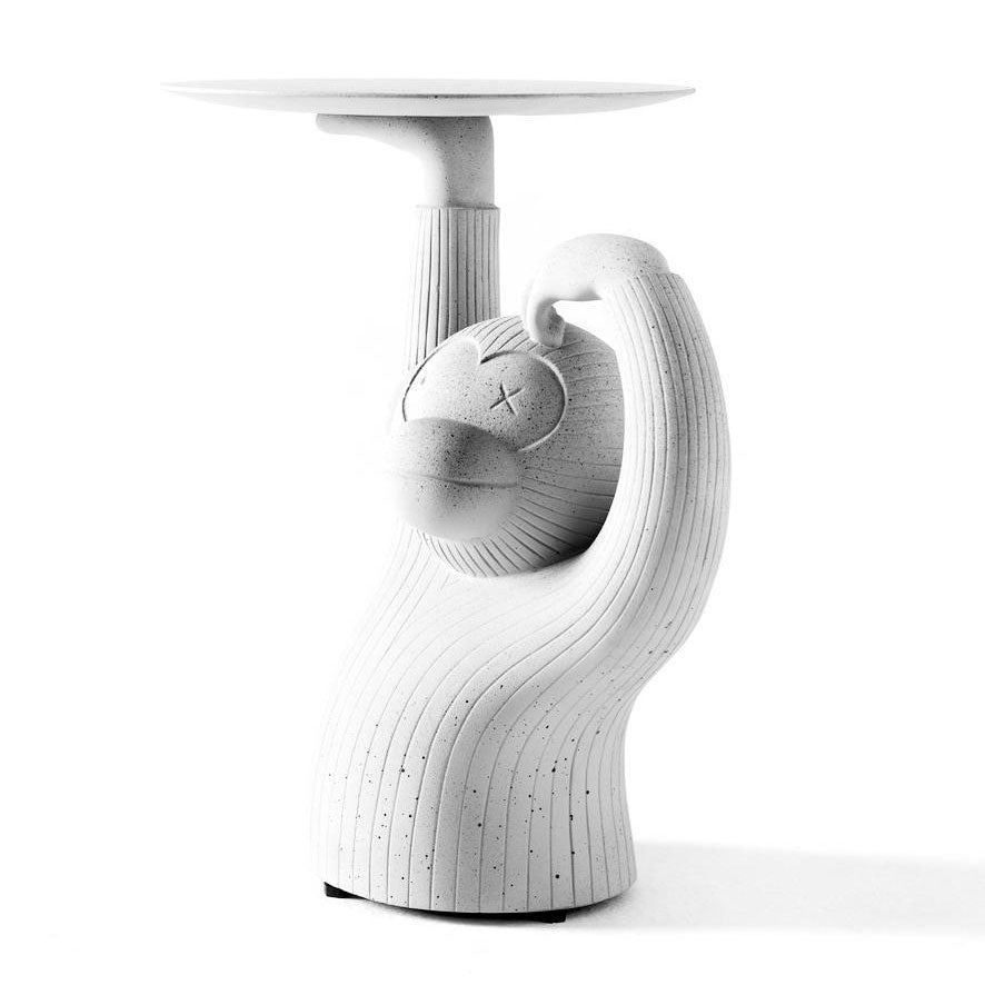 Round Concrete Side Table Monkey by Bd Barcelona Design #White
