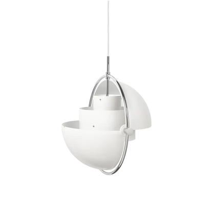 Multi-Lite Pendant Lamp by Gubi #Large/White Semi Matt/Chrome