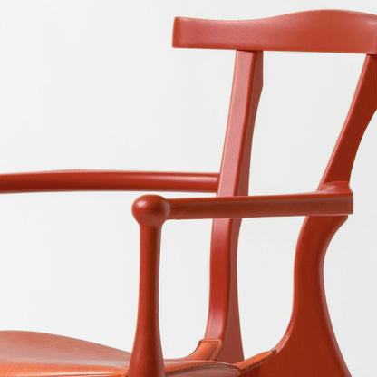 Stackable Ash Chair With Armrests Gaulino by Bd Barcelona Design #Coral Red