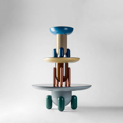 EXPLORER - Round glass-fibre coffee table by BD Barcelona DesignRound Glass-Fibre Coffee Table Explorer 3 by Bd Barcelona Design #Multicolor Grey - V2