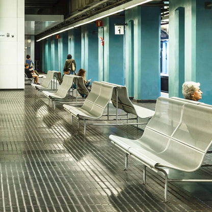 Modular Steel Bench With Back Perforano by Bd Barcelona Design