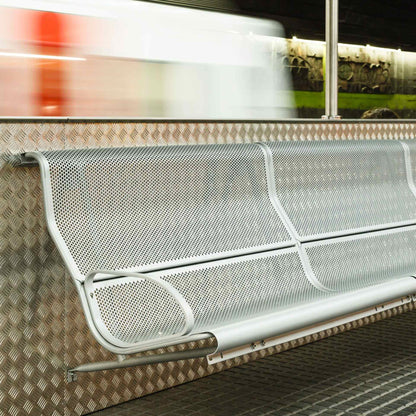 Modular Steel Bench With Back Perforano by Bd Barcelona Design