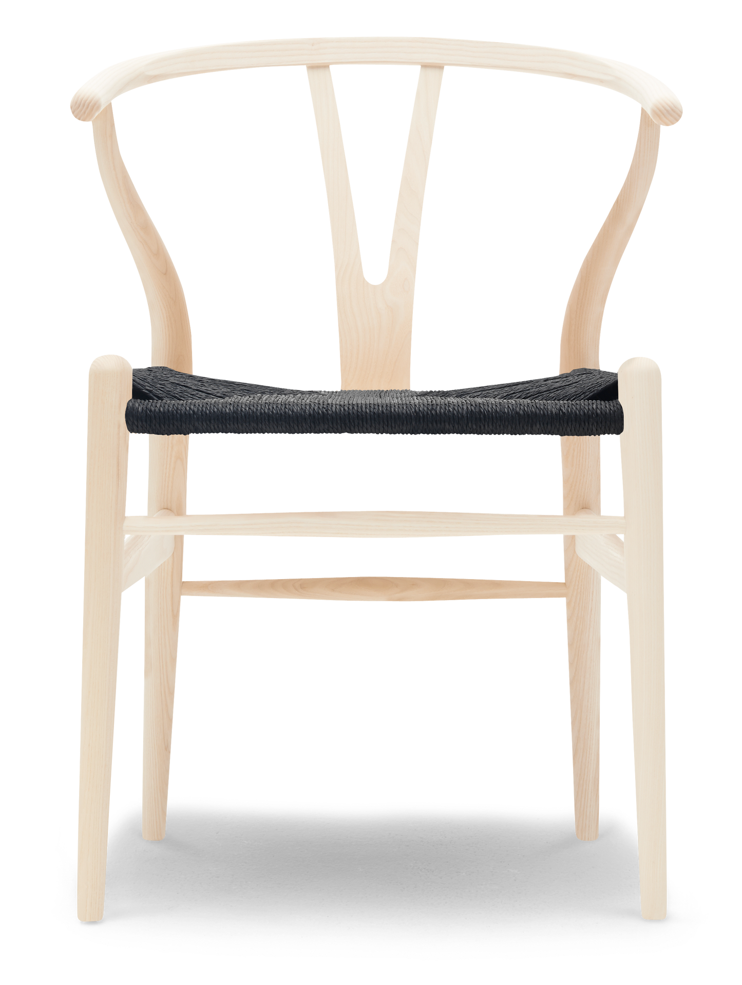 CH24 Wishbone Chair - Ash, Soap, Black Paper Cord