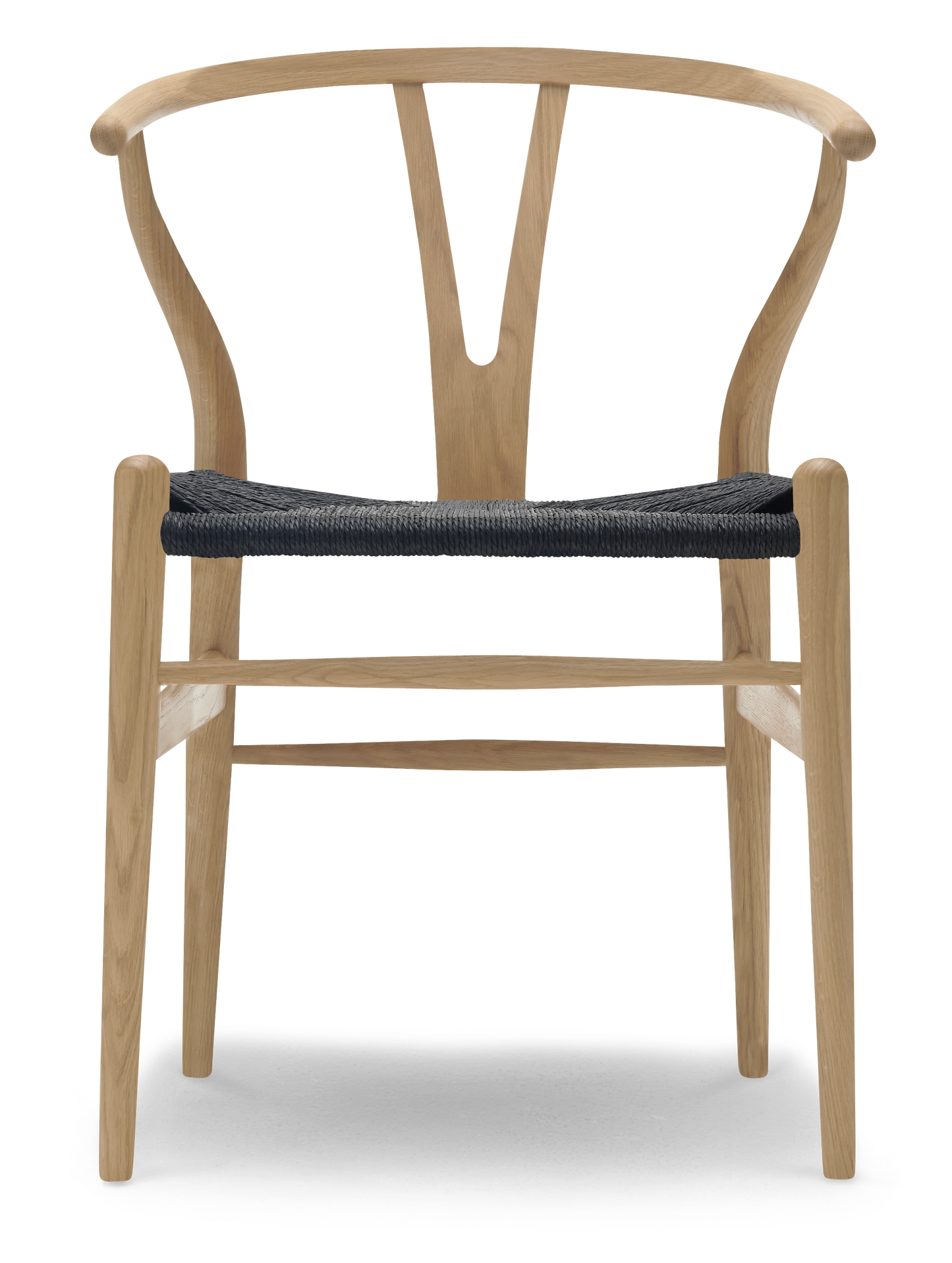 CH24 Wishbone Chair - Oak, Soap, Black Paper Cord